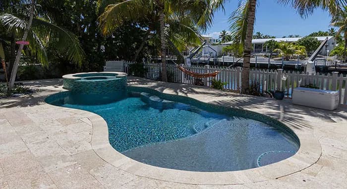 StoneScapes Touch of Glass: Aqua Blue — water color and installed finish
