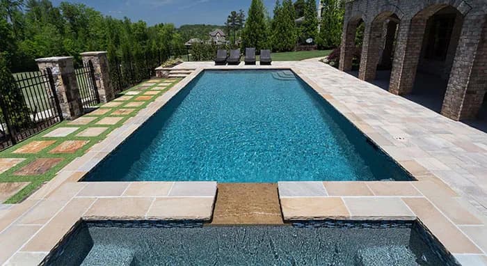 StoneScapes Mini Pebbles: Tahoe Blue Mini — water color and installed finish