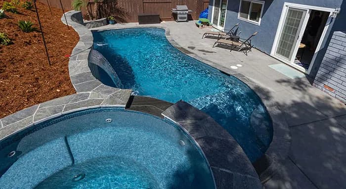 StoneScapes Touch of Glass: Tahoe Blue — water color and installed finish